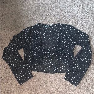 Urban outfitters sheer tie crop top